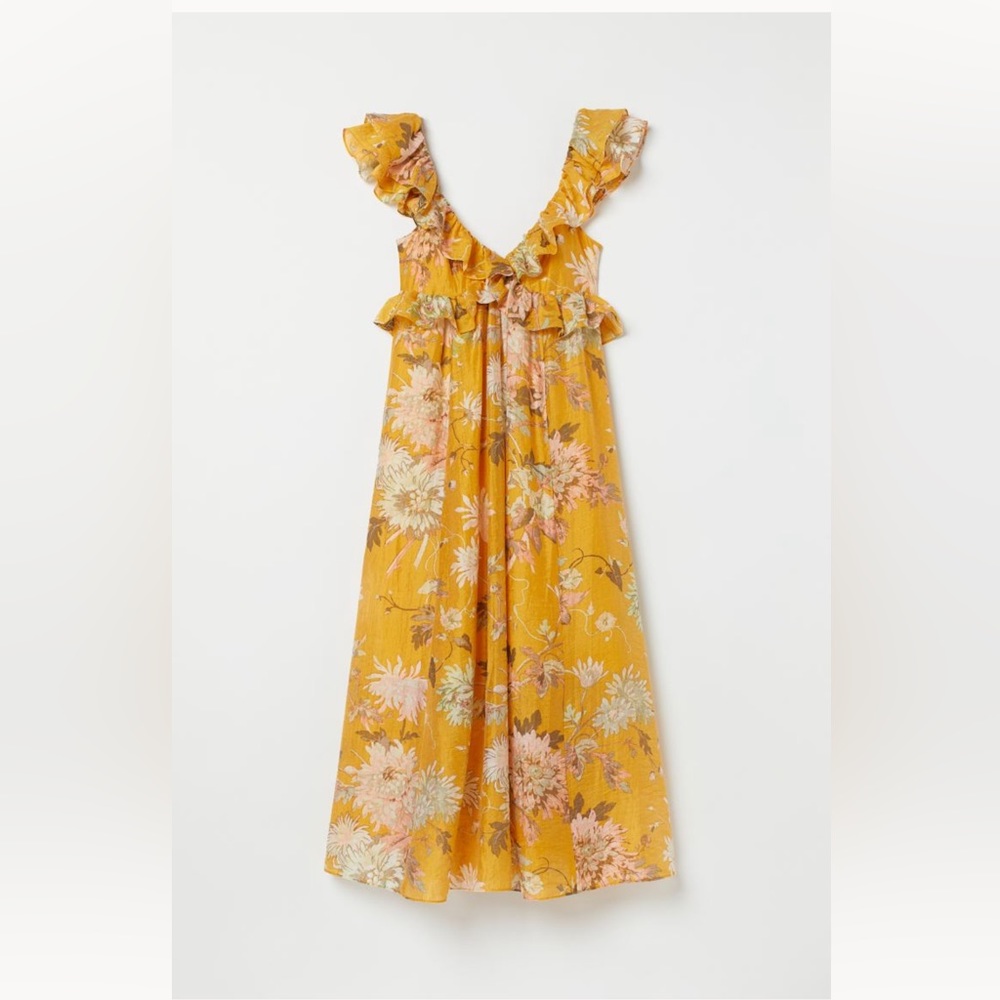 H&M Lyocell-blend Ruffled Dress. Size small - Picture 2 of 7